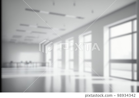 Blur background of empty modern office background . Workspace interior design white color . Blur background of empty modern office background . Workspace interior design white color . 98934342