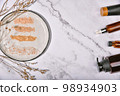 Face powder smear, Shade of natural cosmetics make up, Different tones of organic 98934903