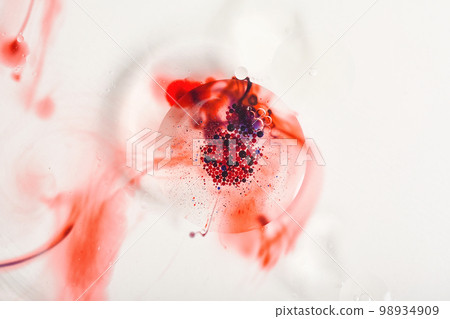 Blood cell smear under microscope for vaccine research, Bacterias 98934909
