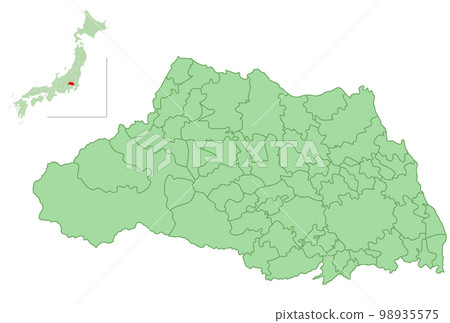 埼玉縣地圖直轄市圖標 98935575