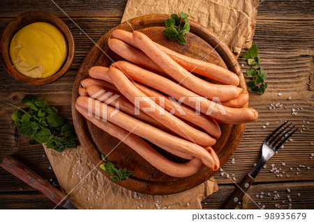 Frankfurter Sausage with mustard 98935679