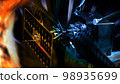 Space probe is flying towards the sun. Space exploration concept. Elements of this image furnished by NASA. 98935699