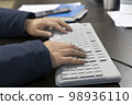 person working with computer 98936110
