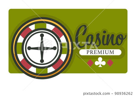 Casino isolated icon roulette wheel and play cards suits Casino isolated icon roulette wheel and play cards suits 98936262