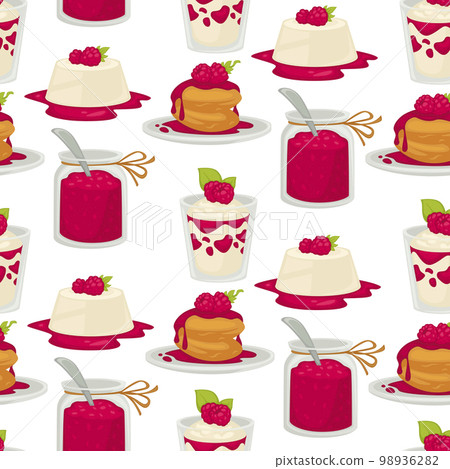 Desserts raspberry dishes cake and jam yoghourt and patties Desserts raspberry dishes cake and jam yoghourt and patties 98936282