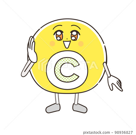 維生素 C 插圖字符 維生素 C 插圖字符 98936827