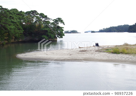 View of the sandy beach at Matsushima Kaigan Park View of the sandy beach at Matsushima Kaigan Park 98937226