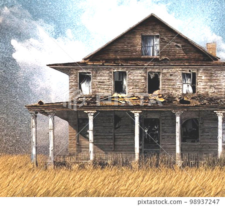abandoned western house 98937247