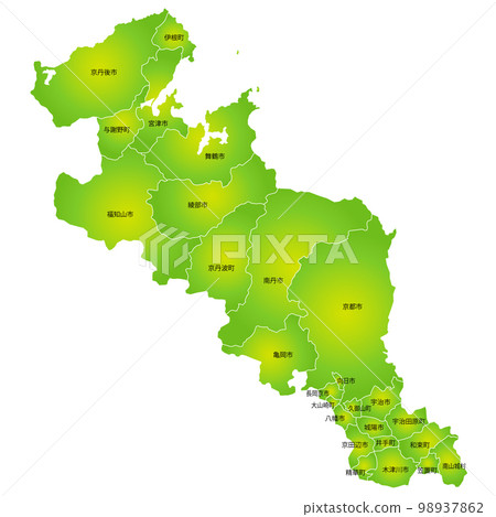 Kyoto prefecture and municipalities map 98937862