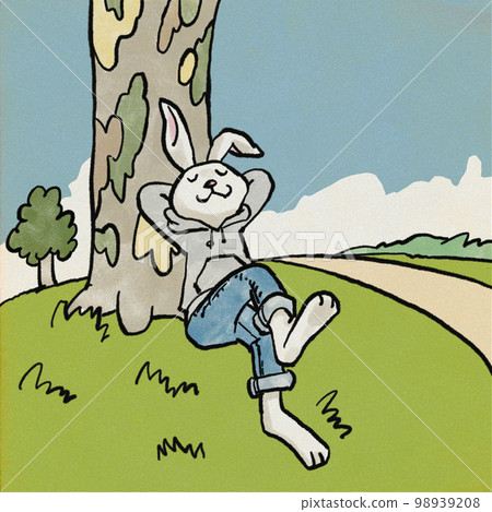rabbit taking a break rabbit taking a break 98939208
