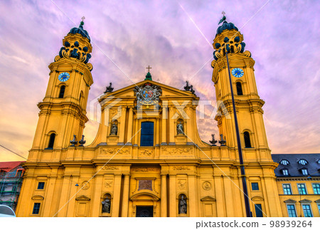 The Theatine Church of St. Cajetan and Adelaide in Munich - Bavaria, Germany at sunset The Theatine Church of St. Cajetan and Adelaide in Munich - Bavaria, Germany at sunset 98939264