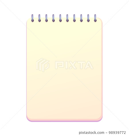 Blank Notepad Isolated On White Background Stock Illustration