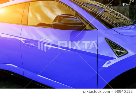 Blue expensive car. Blue expensive car. 98940132