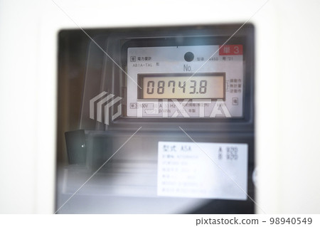 Power meter (image of soaring electricity rates) 98940549