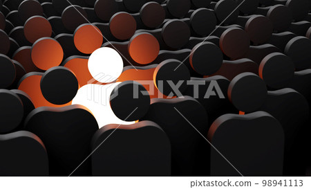 Different groups of people. Concept 3D illustration, Stock image