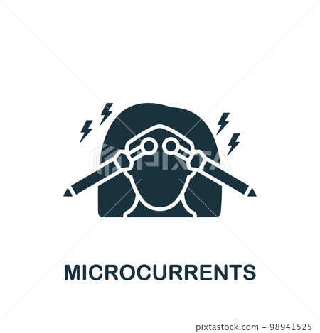 Microcurrents icon. Monochrome simple sign from cosmetology collection. Microcurrents icon for logo, templates, web design and infographics. Microcurrents icon. Monochrome simple sign from cosmetology collection. Microcurrents icon for logo, templates, web design and infographics. 98941525
