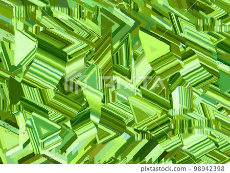 Yellow-green triangular gradation drawing pattern image 98942398
