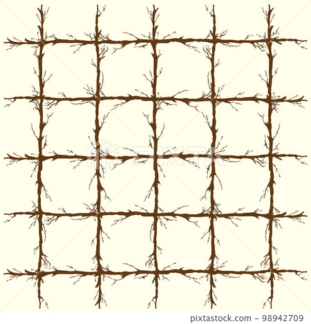 Tree branch line square web Tree branch line square web 98942709