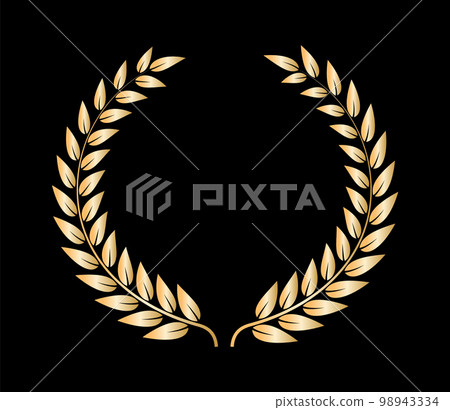 Gold film awards. Golden award wreaths. Vector illustration Gold film awards. Golden award wreaths. Vector illustration 98943334