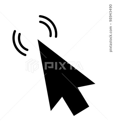 Click cursor set. Computer pointer hand and arrow icon. Press pick action element. Vector web interface elements. 98943490