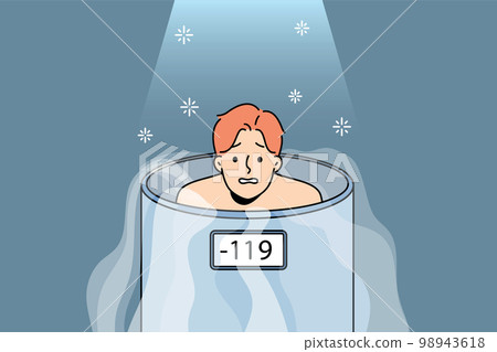 Man in reservoir undergo cryotherapy  98943618
