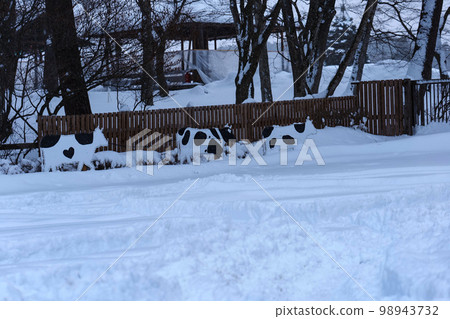 Photo: Holstein cow monument at Koiwai Winter Gate 98943732