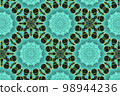 Abstract brown background kaleidosop pattern 98944236