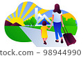 A girl and her mother return home 98944990