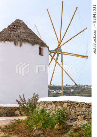 Mykonos island windmill in Greece, Cyclades Mykonos island windmill in Greece, Cyclades 98945031