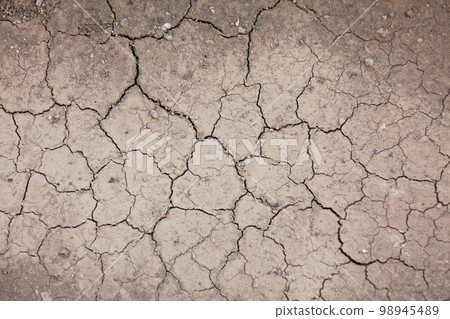 Cracked dry earth background 98945489