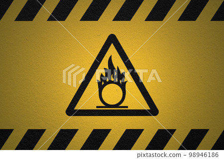 Self ignition warning sign Self ignition warning sign 98946186