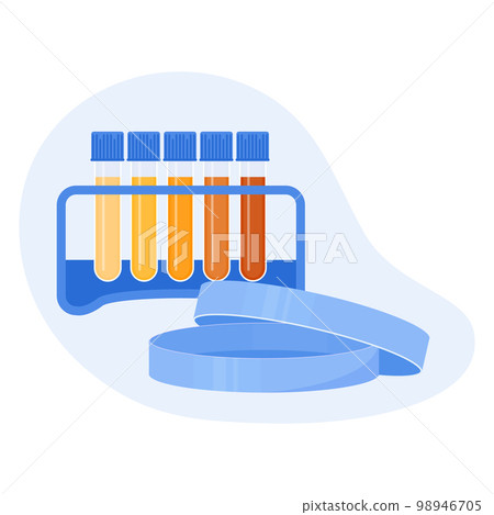 Urine color chart illustration of dehydration level 98946705