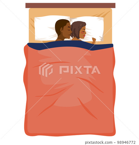 Couple Cuddle Embrace In Bed Couple Cuddle Embrace In Bed 98946772