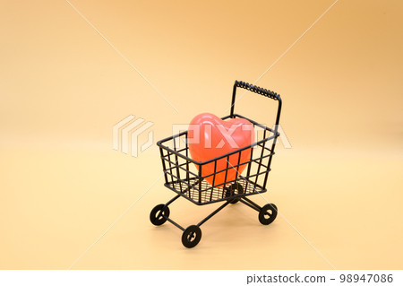 愛心購物車圖片 98947086