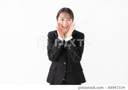 女商人西裝歡呼 98947334