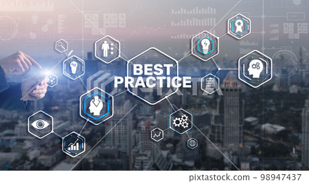 Best Practice Business Technology Internet successful business concept 98947437