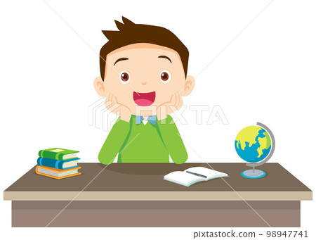 children thinking sitting and rest chin in hands 98947741