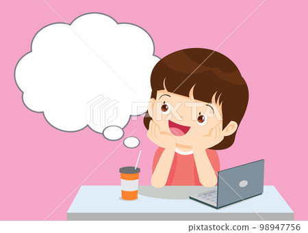 children thinking sitting and rest chin in hands 98947756