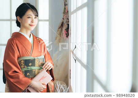 穿和服的女人，照相館，照相館 98948020