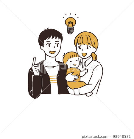 A couple with a baby Inspirational pose A couple with a baby Inspirational pose 98948581