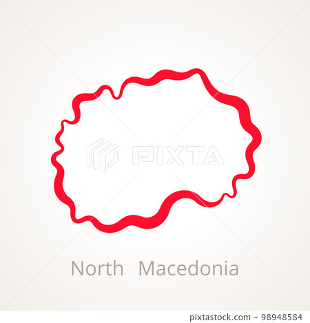 North Macedonia - Outline Map North Macedonia - Outline Map 98948584