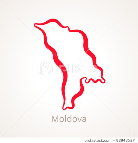 Moldova - Outline Map Moldova - Outline Map 98948587