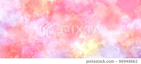 Spring watercolor illustration background Texture with mixed pastel colors 98948662