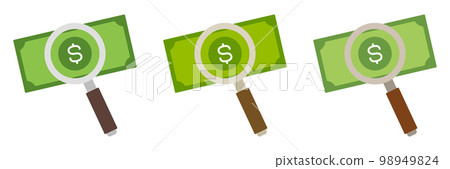 Search Money in flat style isolated Search Money in flat style isolated 98949824