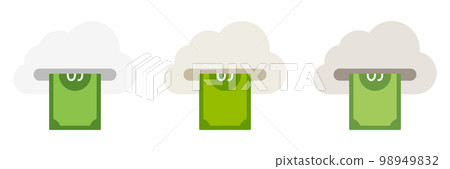 Cloud Money in flat style isolated Cloud Money in flat style isolated 98949832