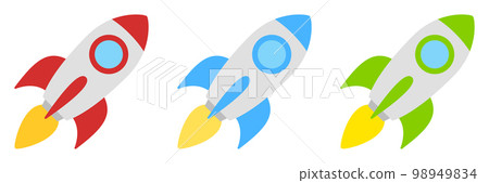 Rocket in flat style isolated Rocket in flat style isolated 98949834