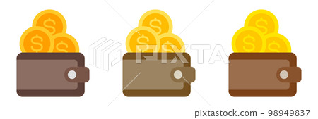 Cash Wallet in flat style isolated Cash Wallet in flat style isolated 98949837