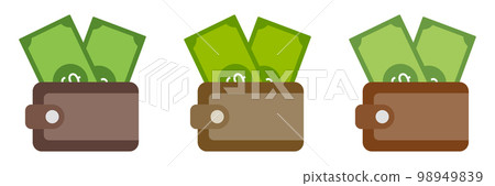 Cash Wallet in flat style isolated Cash Wallet in flat style isolated 98949839