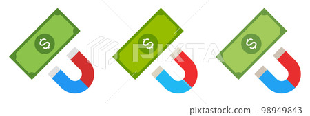 Money Attraction in flat style isolated Money Attraction in flat style isolated 98949843