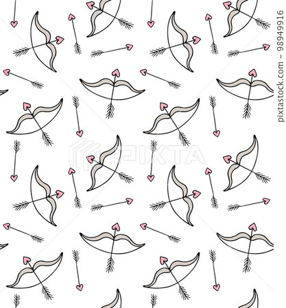 Vector hand drawn doodle sketch colored bow 98949916